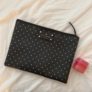 Kate Spade Leather Polka Dot Zip Pouch